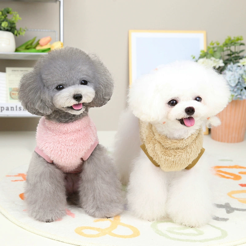 TESTE Teddy Winter Pull Ring Fluffy Jacket Clothing Pet Dog