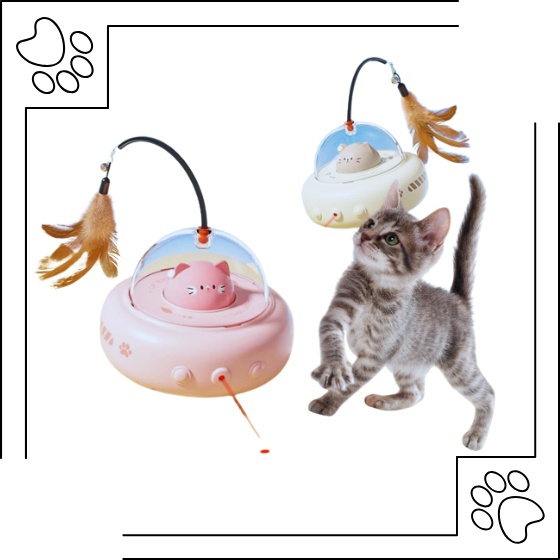 Brinquedo Espaçonave laser Automático para Gatos